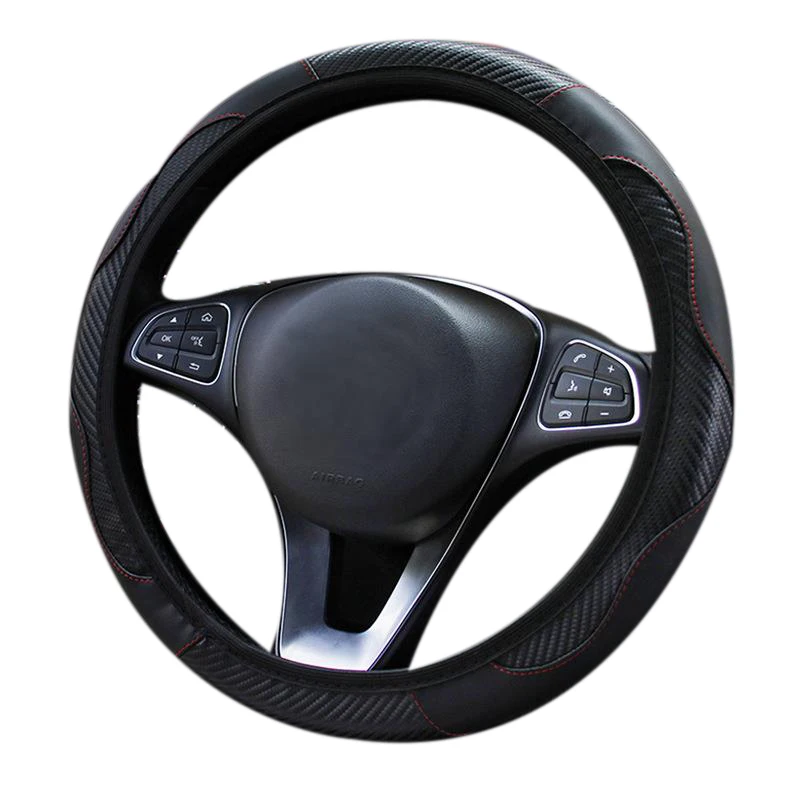 

Car Steering Wheel Cover Breathable Non-Slip Steering Covers Internal Accessories Suitable for Car Decoration Black