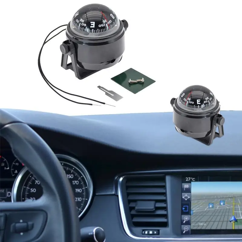 

Navigation Compass With Electronic LED Light Sea Boat Pivoting Compass For Marine Navigation Positioning Compass