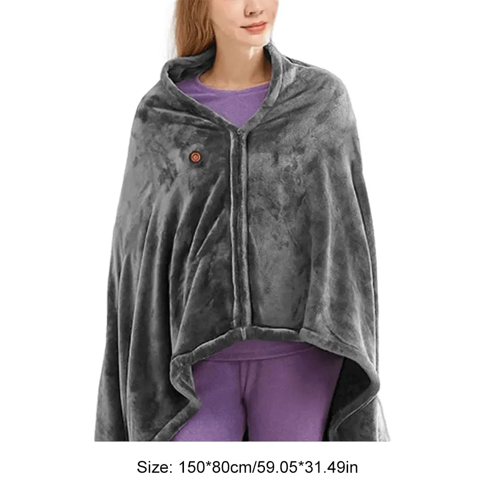 Одеяло с электрическим подогревом USB 3 уровня нагрева флисовое одеяло носимое для