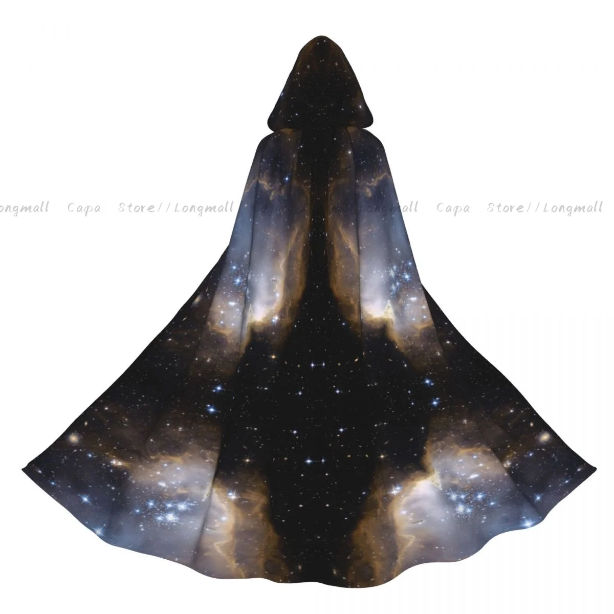 Небо со звездами и туманностью плащ с капюшоном пальто костюм для косплея на