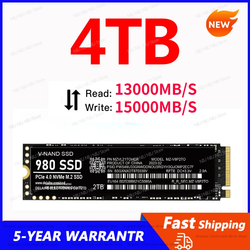 

M.2 990 Pro 4TB 2TB 1TB Hard Drive Disk NVME 2.5 Inch Ssd TLC 15000MB/s Internal Solid State Drive for Laptop and Desktop