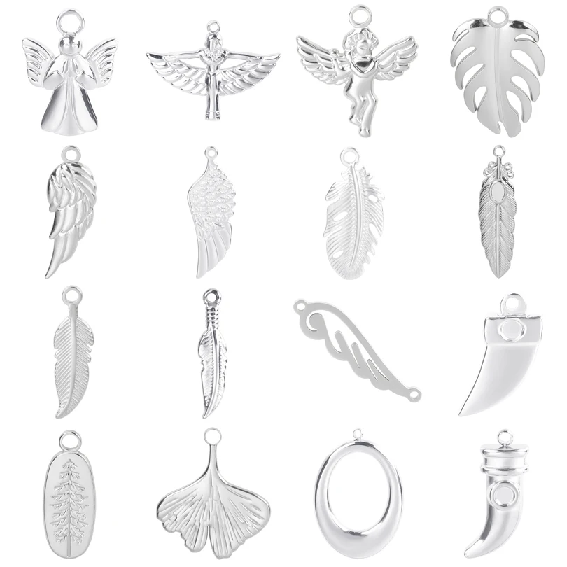 

Silver Color Dagger Angel Wings Eagle Badge Plume Pendant Jewelry Making DIY Bracelet Necklace Earrings Accessories Charms