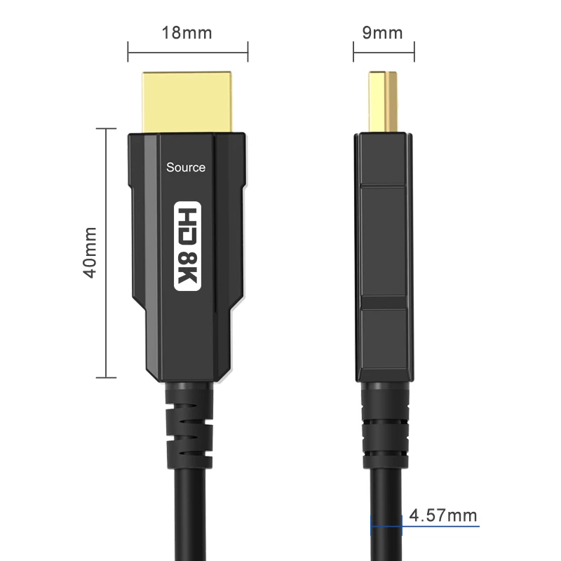 HDMI 2 1 волоконно-оптический кабель 8K @ 60 Гц 4K 120 48 Гбит/с HDR ARC HDCP для проектора HDTV Box