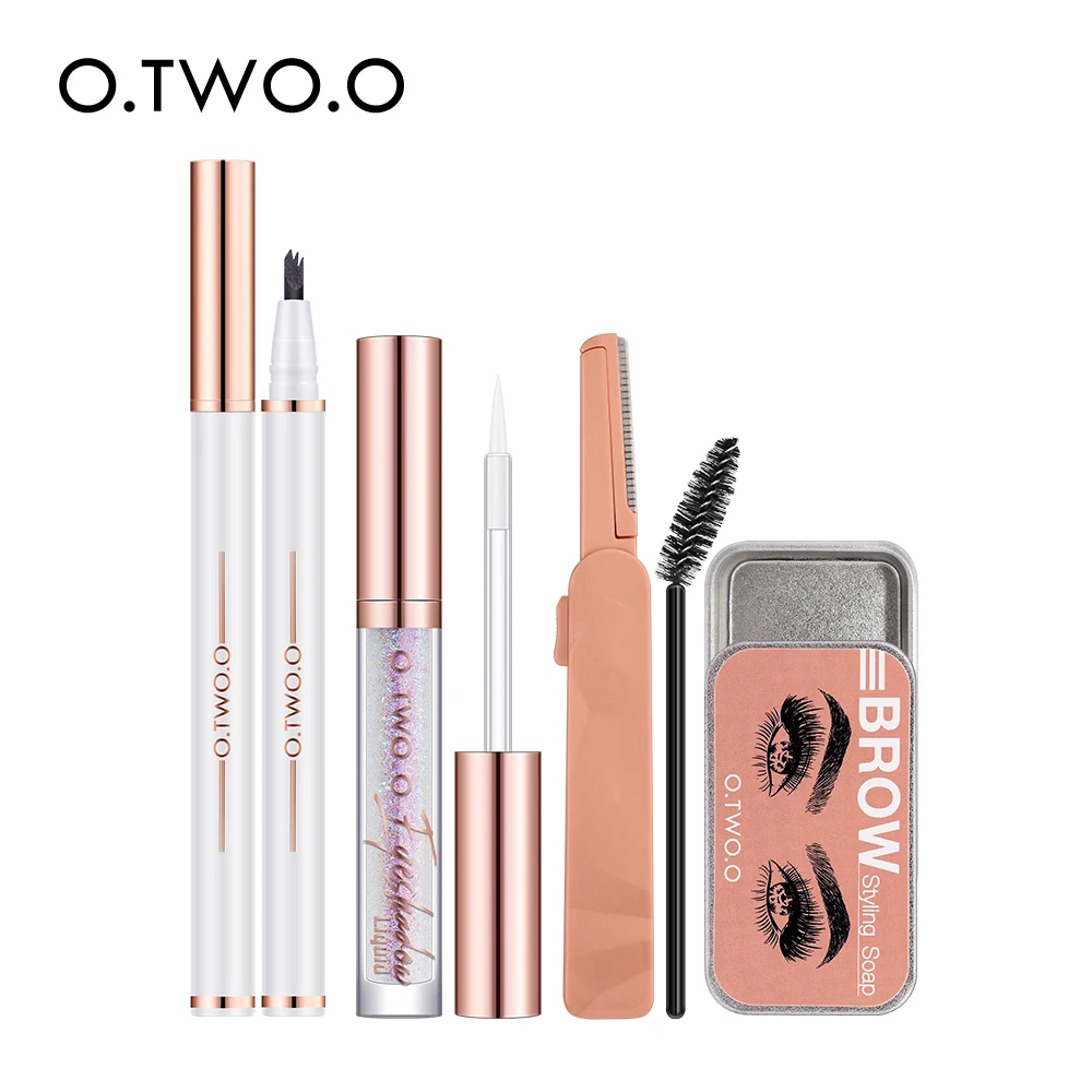 

O.TWO.O Multi Makeup Set Eyebrow Pencil Eyeliner Liquid Eyeshadow Pen Eye Brow Gel Wax Mascara Long-Lasting Waterproof Cosmetics