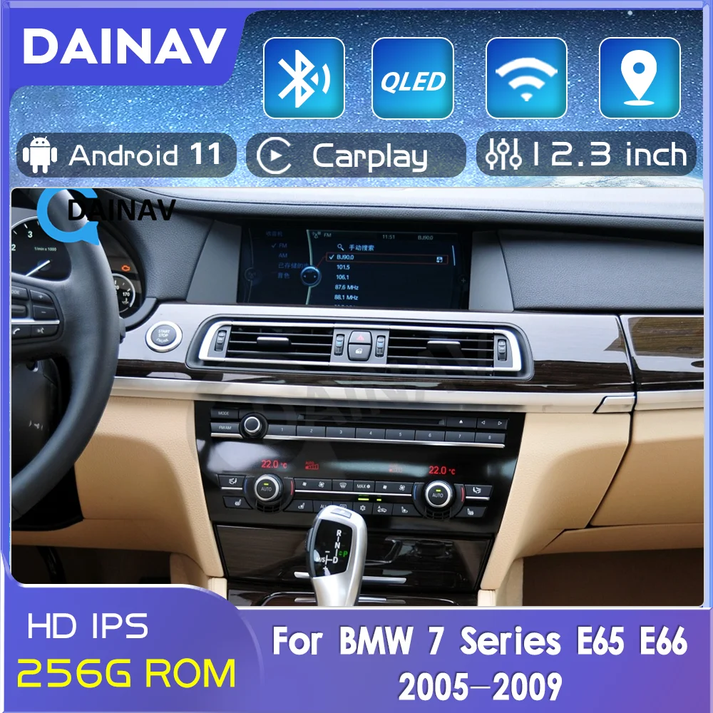 

12.3 Inch 256G Android 11.0 Car Radio For BMW 7 Series E65 E66 2005-2009 System GPS Navigation Multimedia Player Stereo Receiver