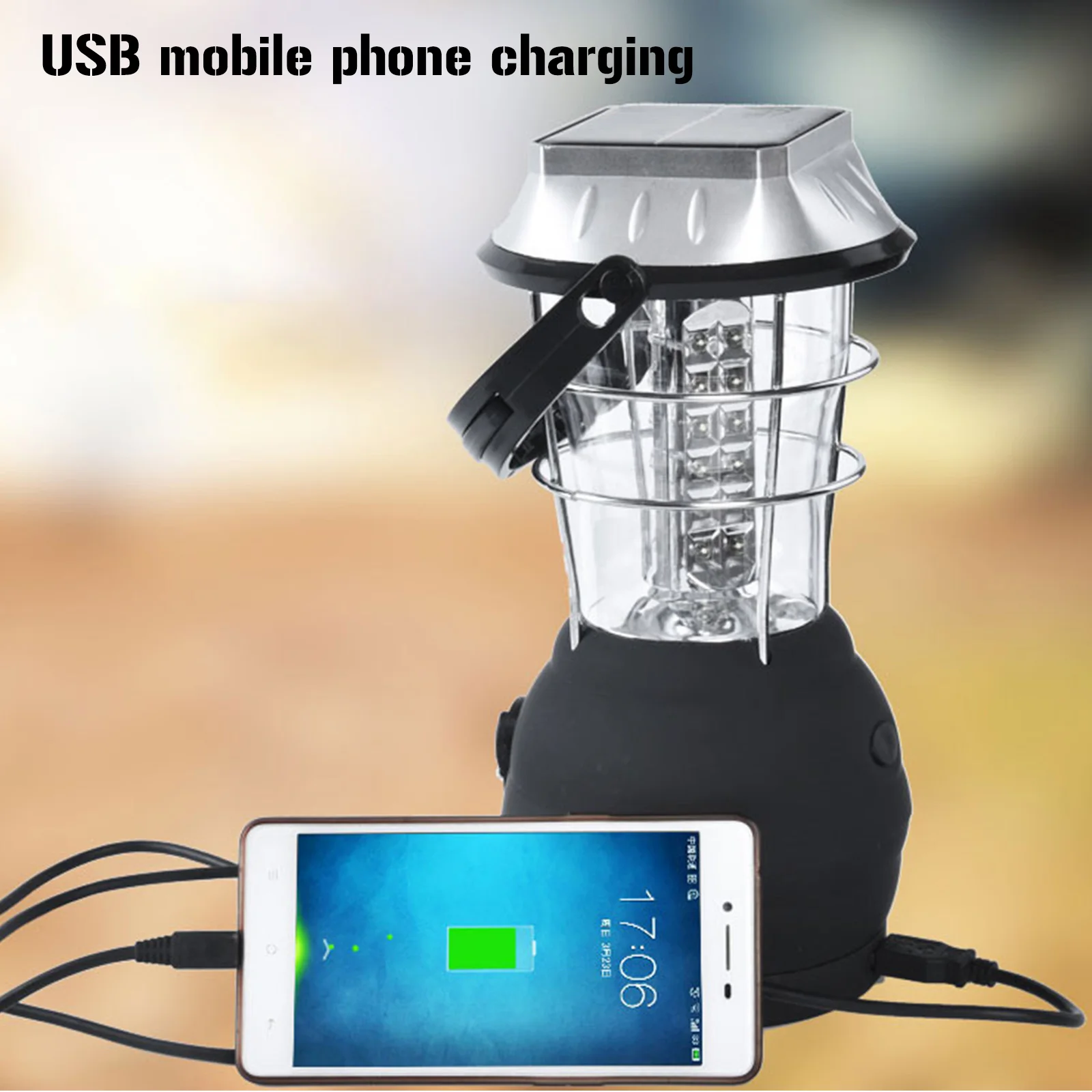 

Camping Light Super Bright Vintage Hanging Lanterns Energy-saving 3 Charging Methods 3 Lighting Modes Hiking Lighting Tool