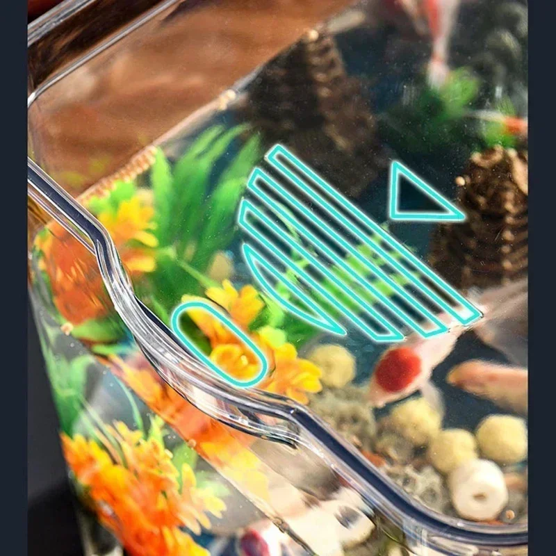 Прозрачное украшение для настольного аквариума акриловая декоративная коробка