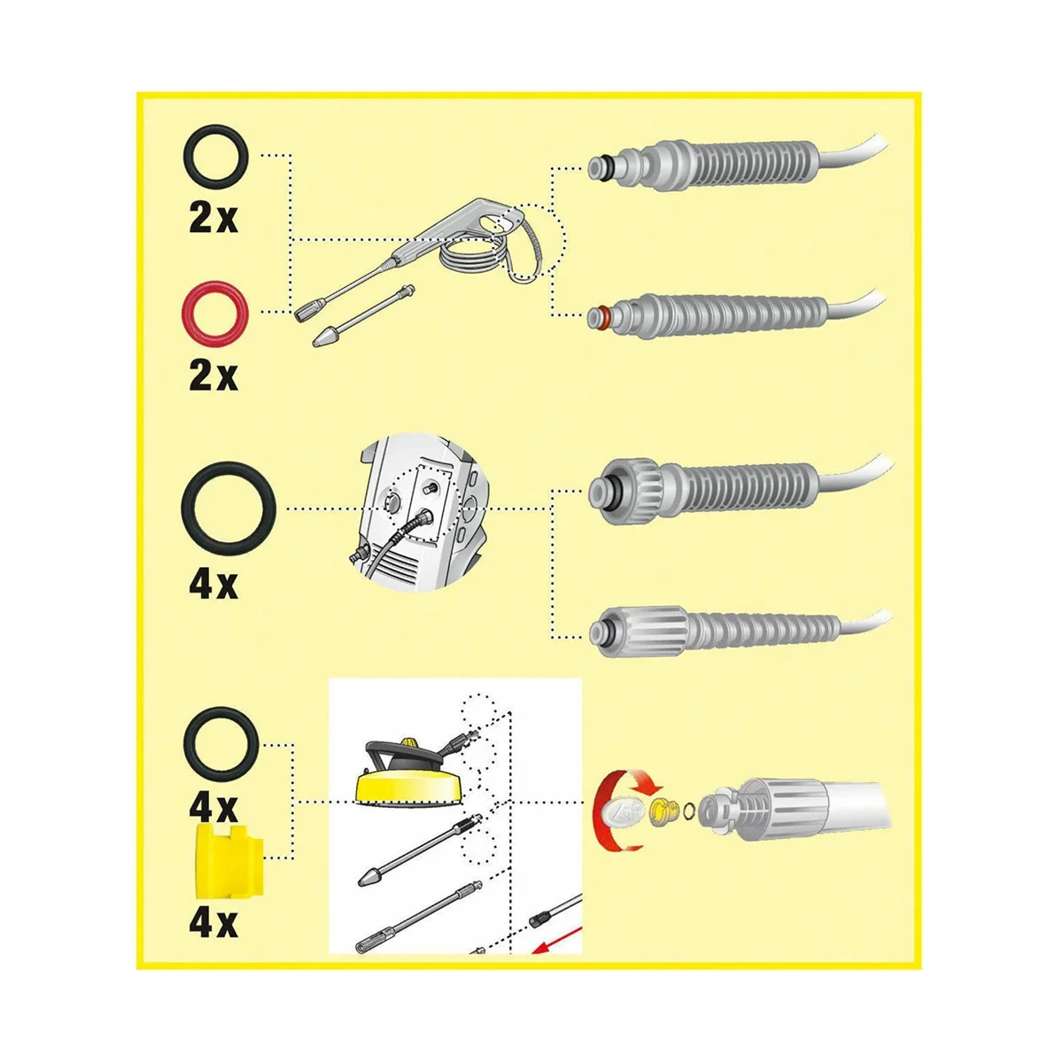 Форсунка для мойки высокого давления K2 K4 K5 K6 K7 уплотнительное кольцо аксессуары