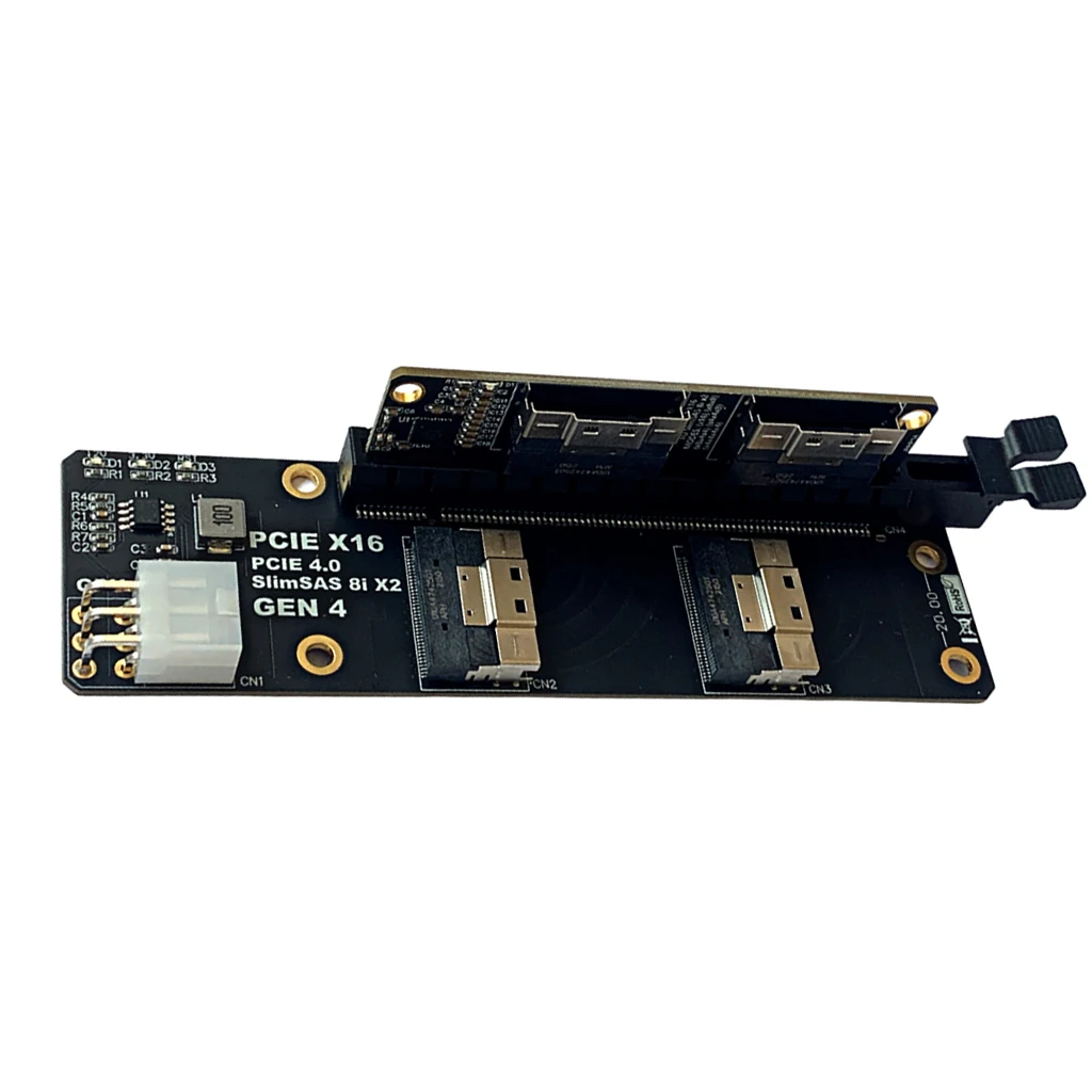 PCIe 4 0x16-4 Порты NVMe-совместимые карты расширения PCI-E 0 16x для SlimSAS 8i x2 SFF8654 Графика