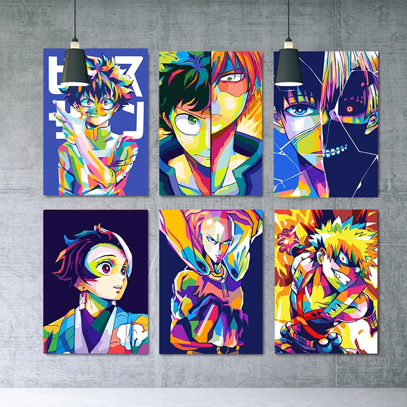 

DIY Oil Paint By Numbers Classic Japanese Anime My Hero Academia Handpainted Art Wall Bedroom Living Room Home Decoration Gift