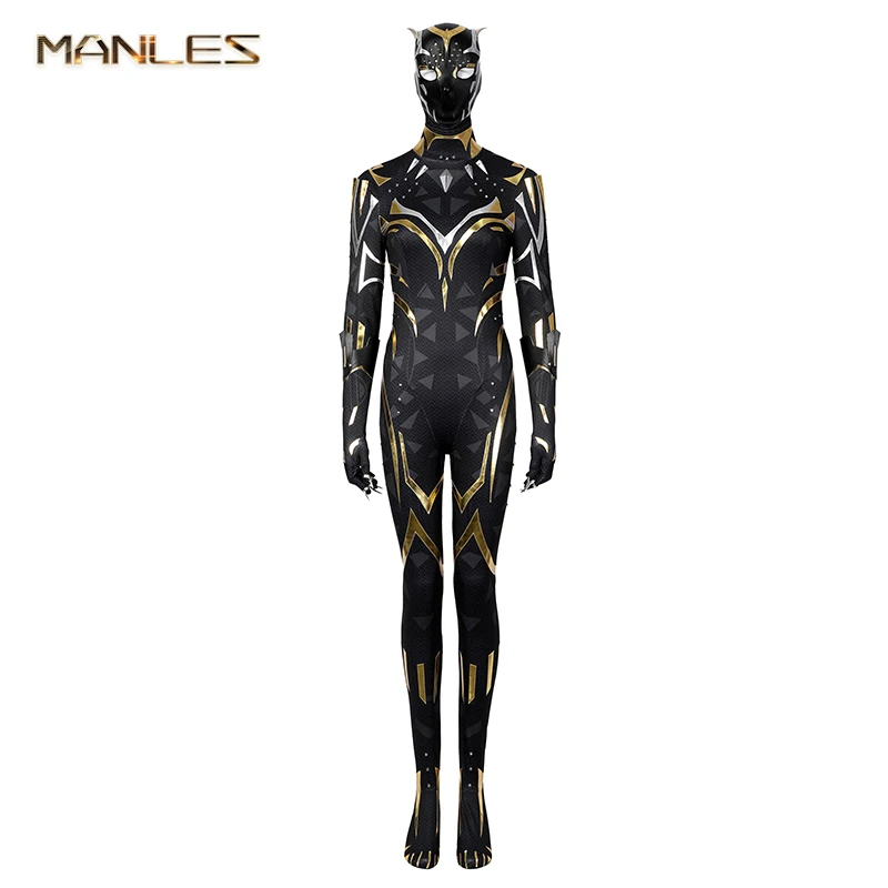 

Костюм черной Пантеры, костюм для косплея, юбка из фильма «Черная пантера: Wakanda Forever Shuri», боди, шляпа, реквизит для женщин на Хэллоуин