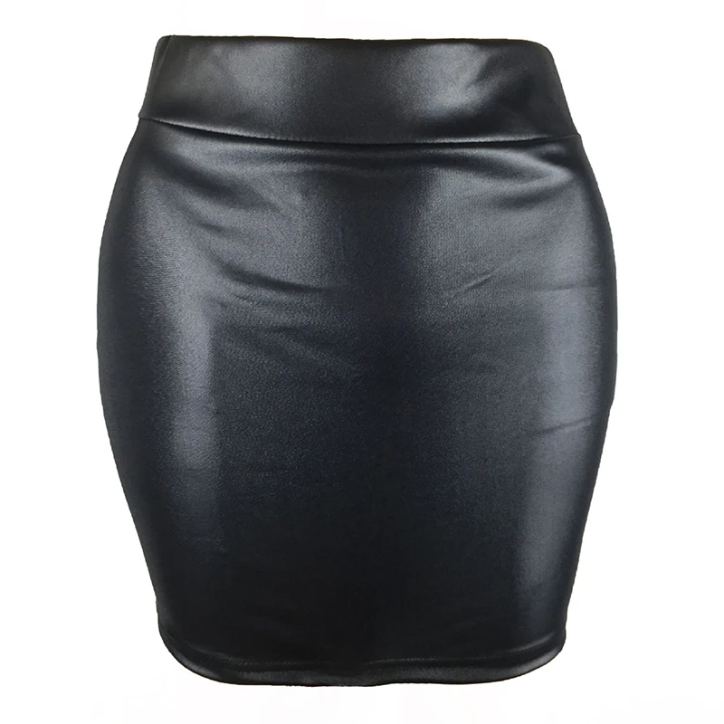 

Женская короткая юбка-карандаш из искусственной кожи, модная офисная женская элегантная рабочая одежда, сексуальная облегающая мини-юбка с высокой талией