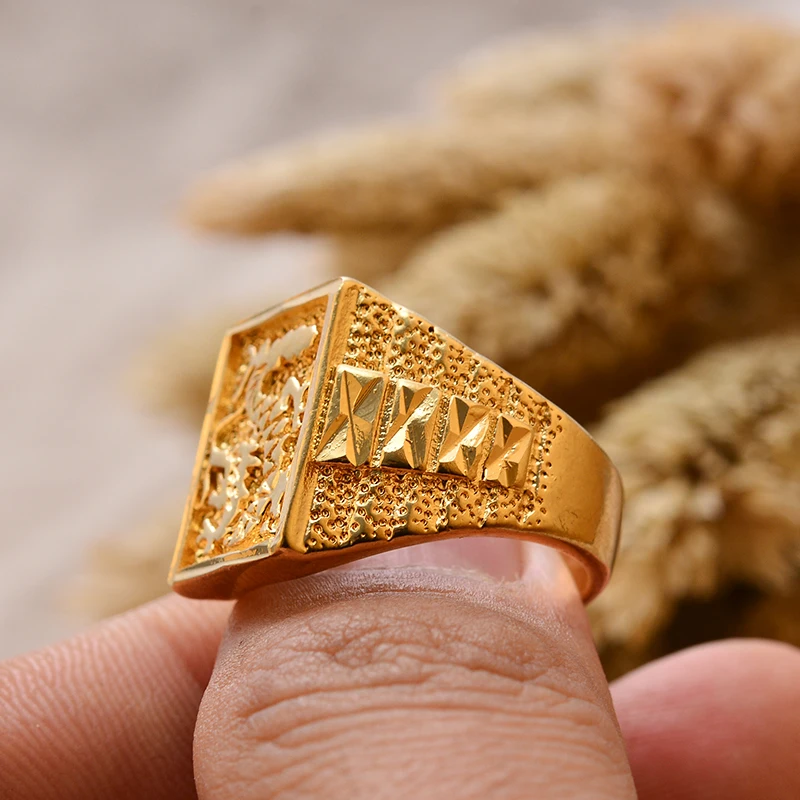 Дубай Эфиопия стандартное кольцо для мужчин-Арабские медные украшения идеальный