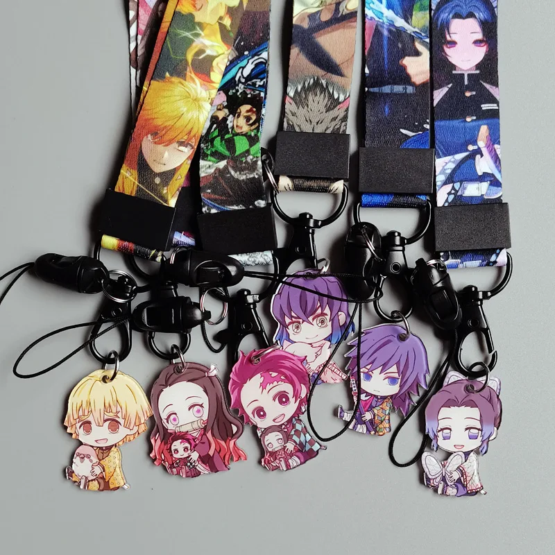 

1Pc Demon Slayer Lanyards Anime Neck Strap Phone Keys ID Card Holder Lanyard For Keys DIY Hanging Rope Lanyards