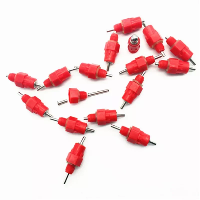 

2022JMT 10 pcs Chicken Waterer Bird Feeder Nipple Drinker Feeder Water Cups Nipple Chicken Drinkers Poultry Feeding Accessories