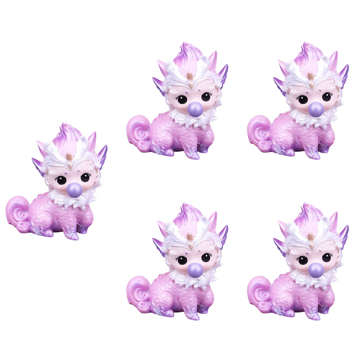

5pcs Resin Animal Decor Shop Window Adorable of Fortune Statue Bookshelf Crafts