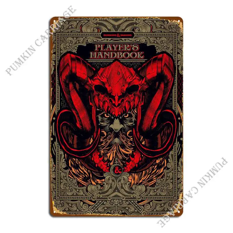 

Players Handbook Metal Sign Rusty Club Custom Club Tin Sign Poster