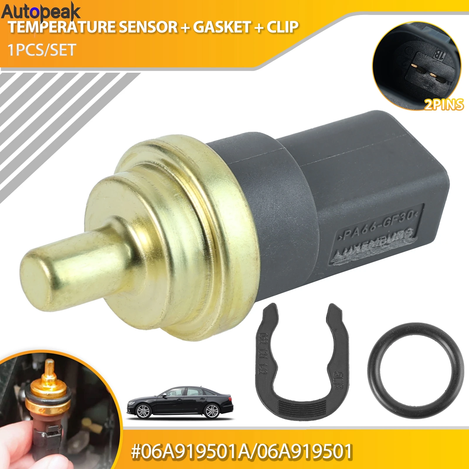 Датчик температуры охлаждающей жидкости для Skoda Audi A1 A3 A4 A5 A6 A7 A8 Q3 Q5 Q7 TT R8 VW Jetta Golf