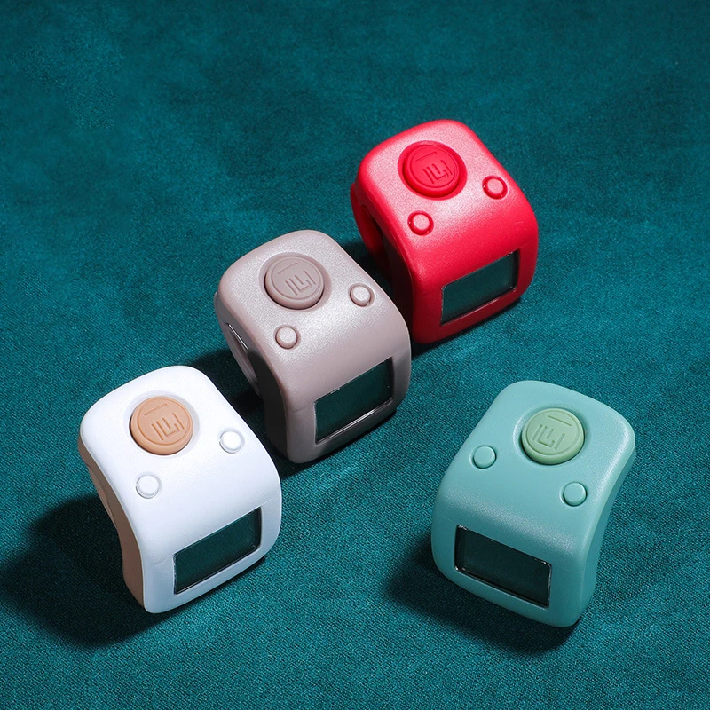 

Electromechanical Digital Display Mini Counter, Manual Rechargeable, Silicone Finger Buckle, Sweat and Dust Proof, with Luminous