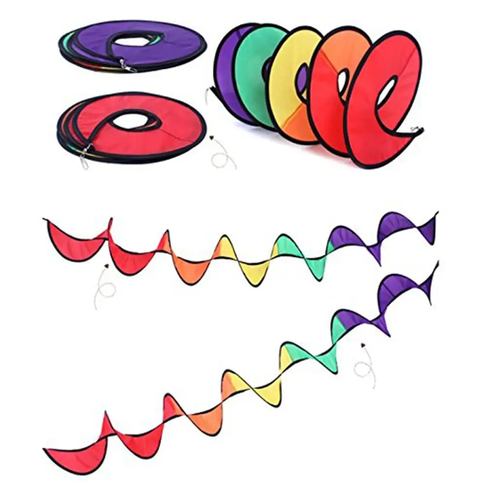

140cm Rainbow Color Camping Tent Foldable Rainbow Spiral Windmill Wind Spinner Home Garden Yard Lawn Decor Ornaments Classic Toy