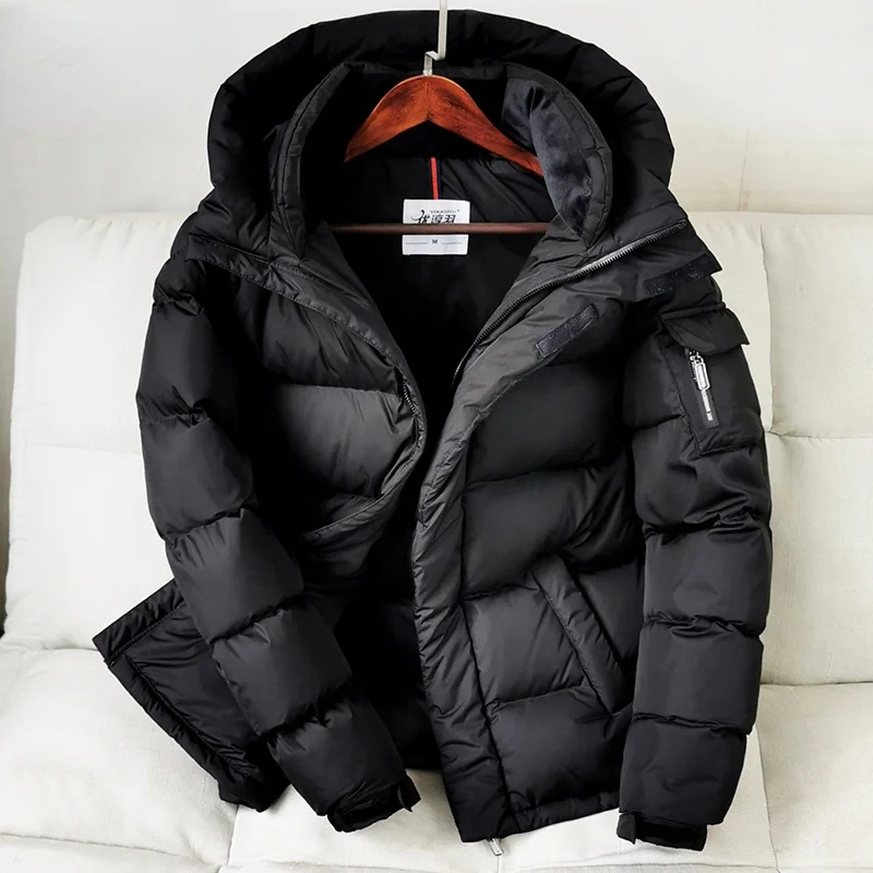 

Winter New Fashion Coat Man 90% White Duck Down Jacket Clothes Couple's Puffer Jackets Men Warm Tops Hooded Doudoune Femme