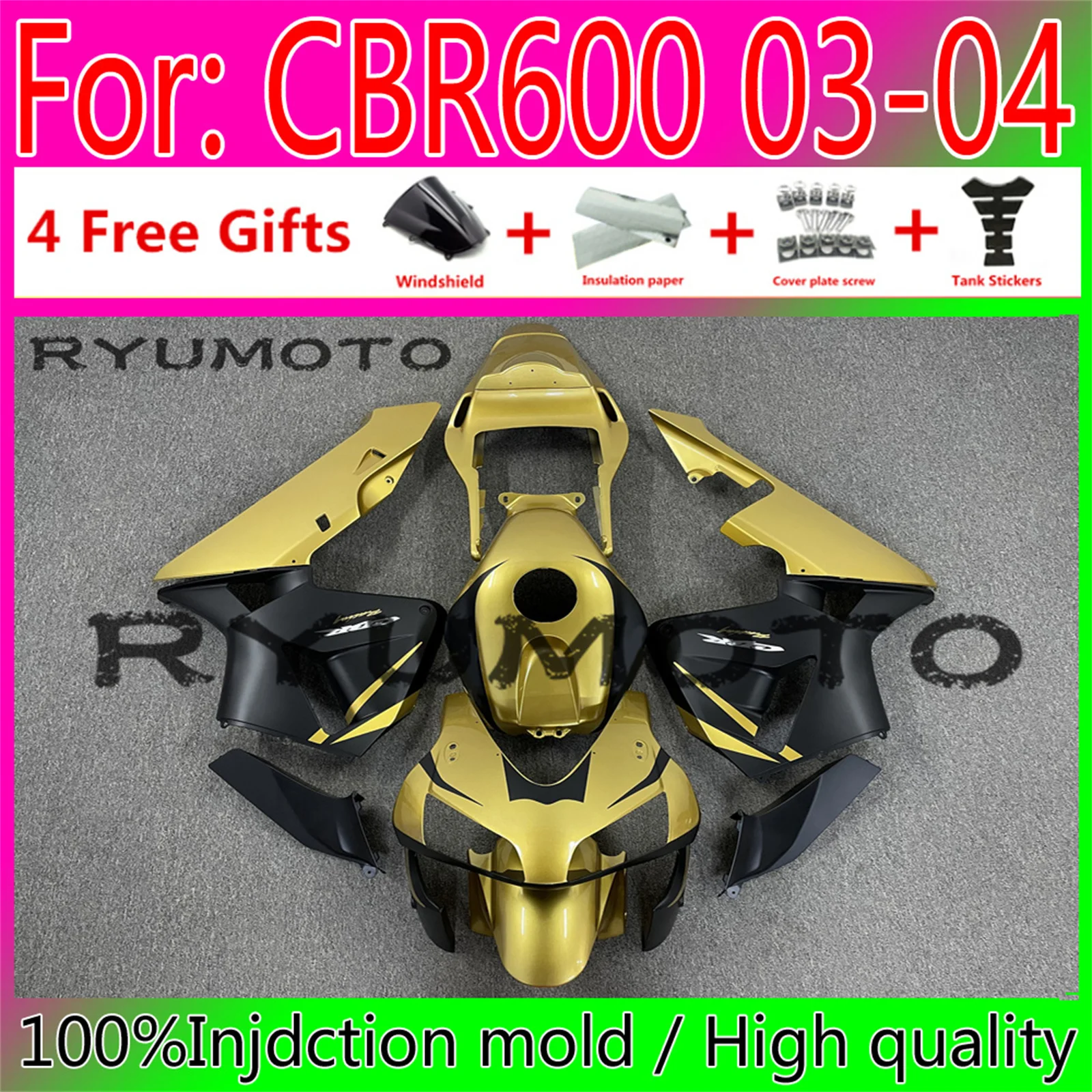 

New ABS Motorcycle Whole Fairings Kit for HONDA CBR600RR F5 2003 2004 CBR600 CBR 600RR 03 04 Bodywork fairing