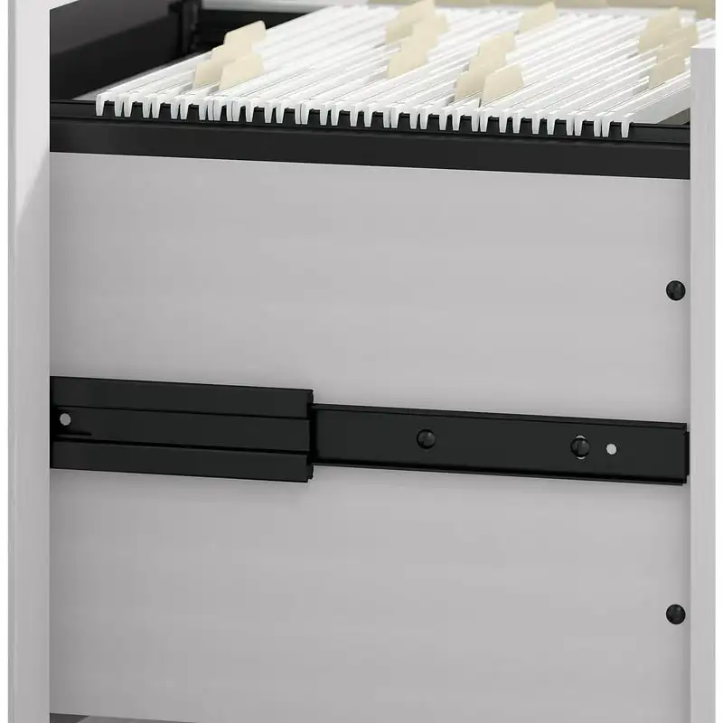 

West 2 Drawer File Cabinet in White Oak Filing cabinet Filing cabinet drawer Cabinet