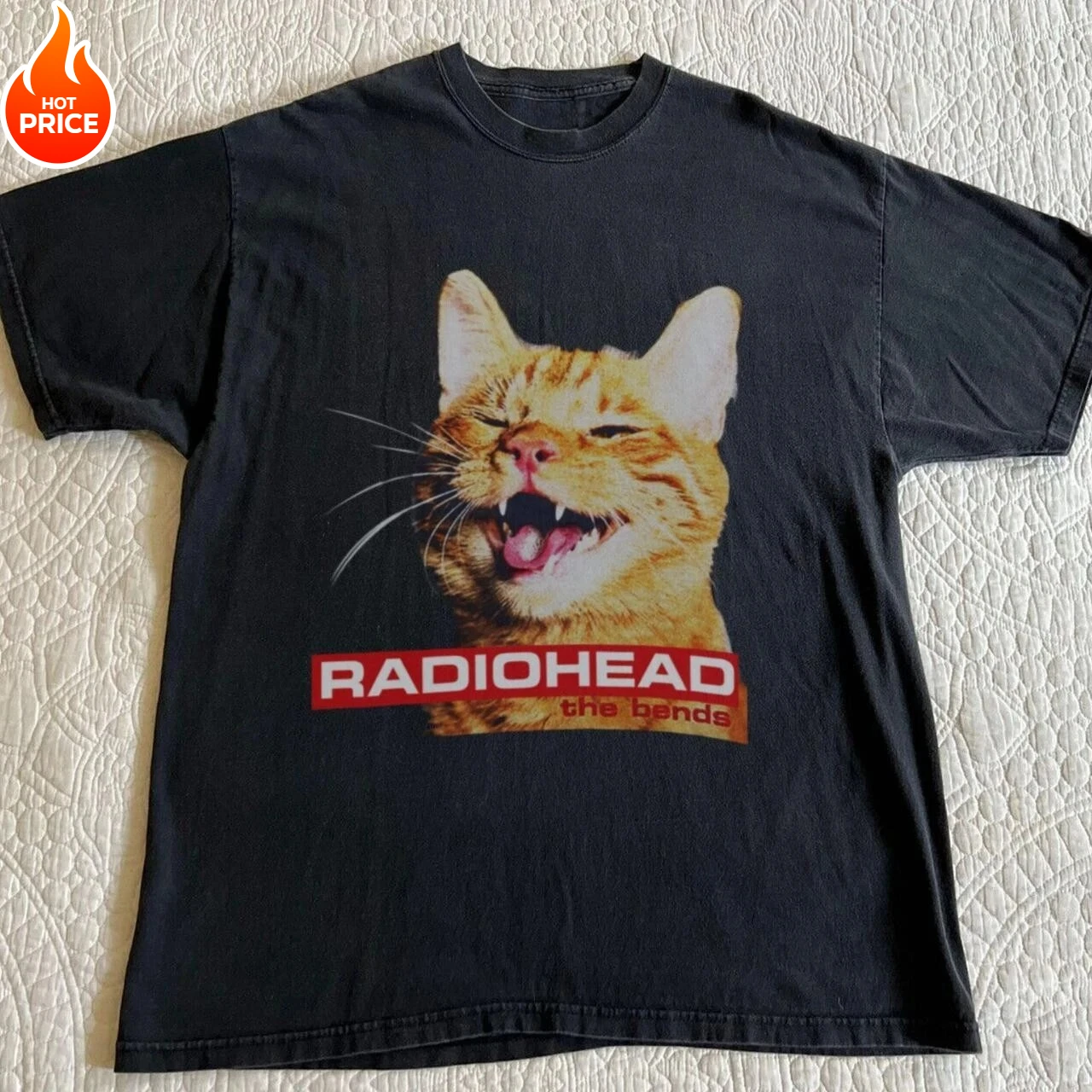 Фото Новая летняя мужская футболка Radiohead The Bend, забавная черная рубашка с короткими рукавами, модная футболка в стиле ретро, ​​унисекс, топ с короткими рукавами №2