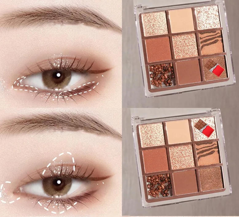 9 цветов Модная палитра теней для век ELECOOL матовые блестящие тени косметика