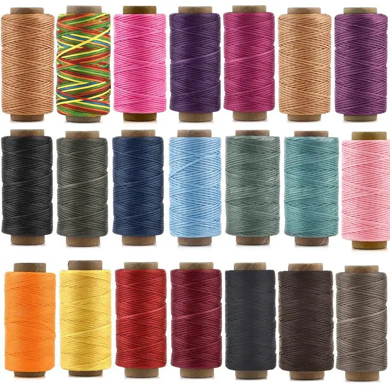 

50M 0.8Mm Thickness Waxed Thread For Leather Waxed Cord For Diy Handicraft Tool Hand Stitching Thread Flat Waxed Sewing Line