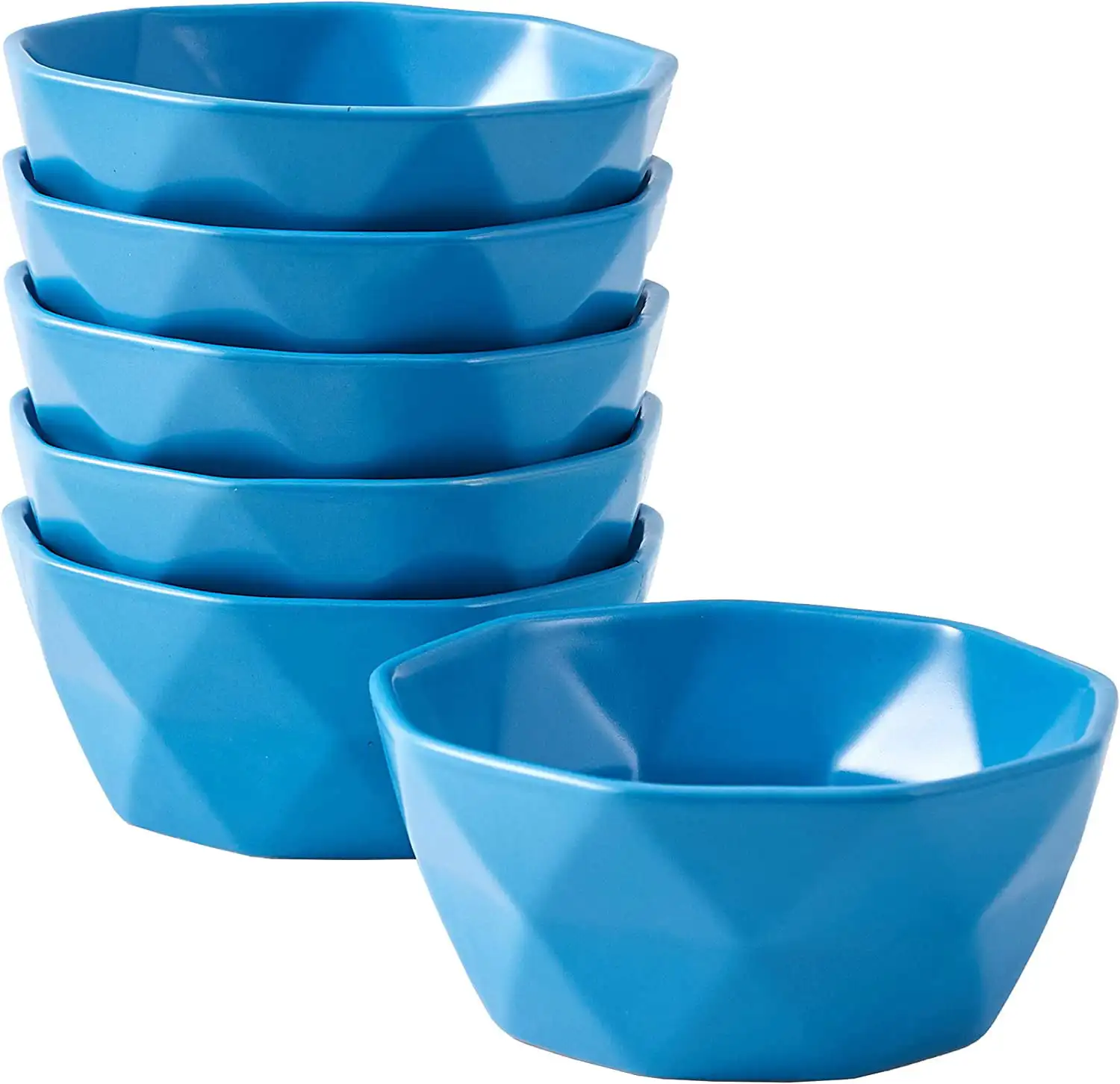 

Bake And Serve 6-Pack Geometric Matte 13 oz Oven Safe Ceramic Cereal Dessert Bowls