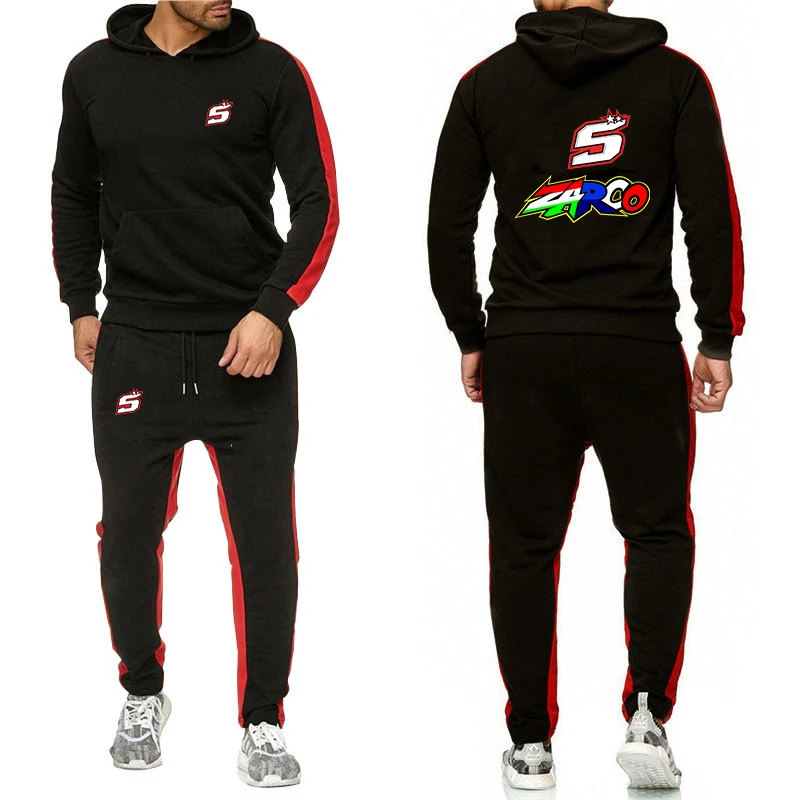 

2022 Johann Men's ZARCO No. 5 2 Pieces Suit Tracksuit Sweatshirts Sweatpants Pullover Hoodies Sportwear Suit Clothes