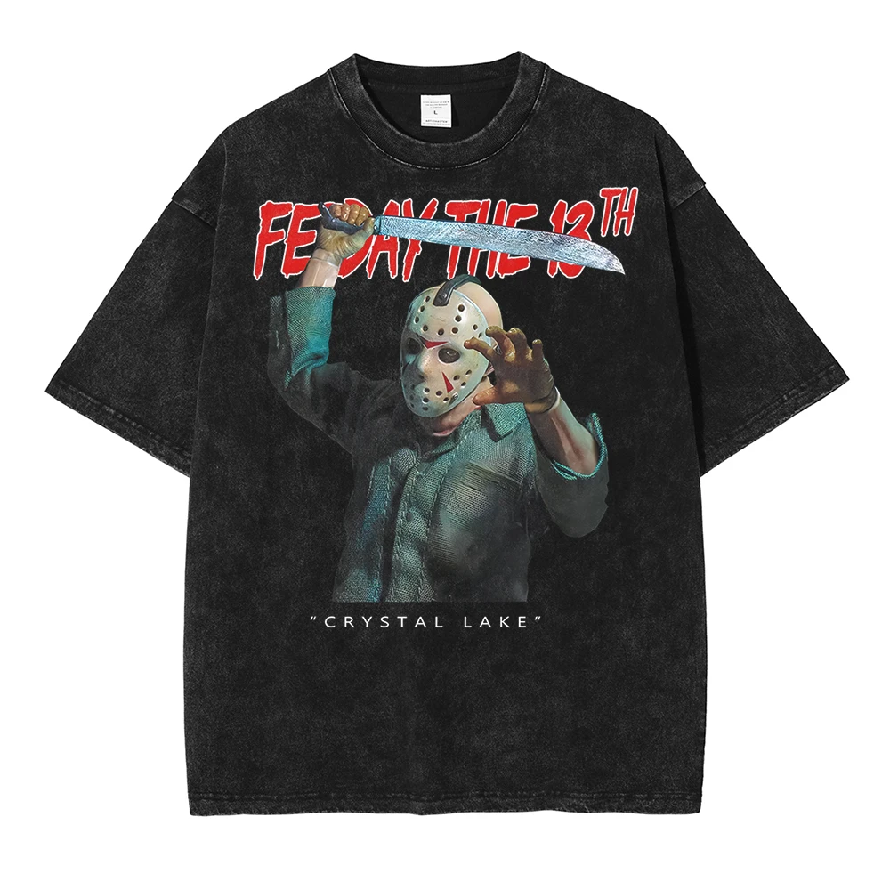 

Футболка мужская оверсайз в стиле хип-хоп, уличная одежда с принтом озера и кристаллов, хлопковая Свободная рубашка в стиле Харадзюку с коротким рукавом, лето