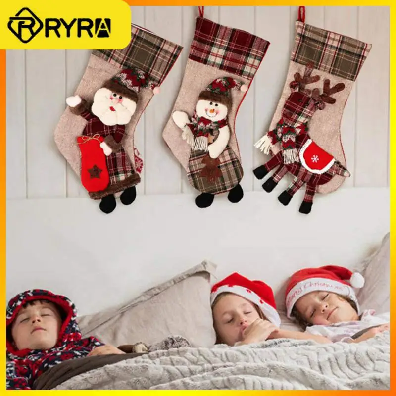 

New Year Christmas Stocking Sack Xmas Gift Candy Bag Noel Christmas Decorations For Home Natal Navidad Sock Christmas Tree Decor