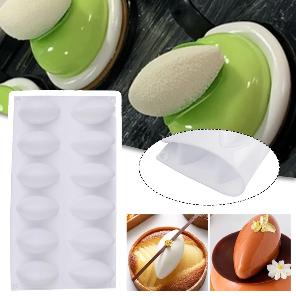 

12 Cavity Mango Silicone Cake Mold for Chocolate Mousse Jelly Pudding Pastry Ice Cream Dessert Bread Bakeware Decorating Tools