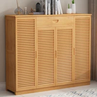 modern simple entryway shoe cabinets bamboo save space dust proof design hallway shoe rack storage armoires de chambre furniture