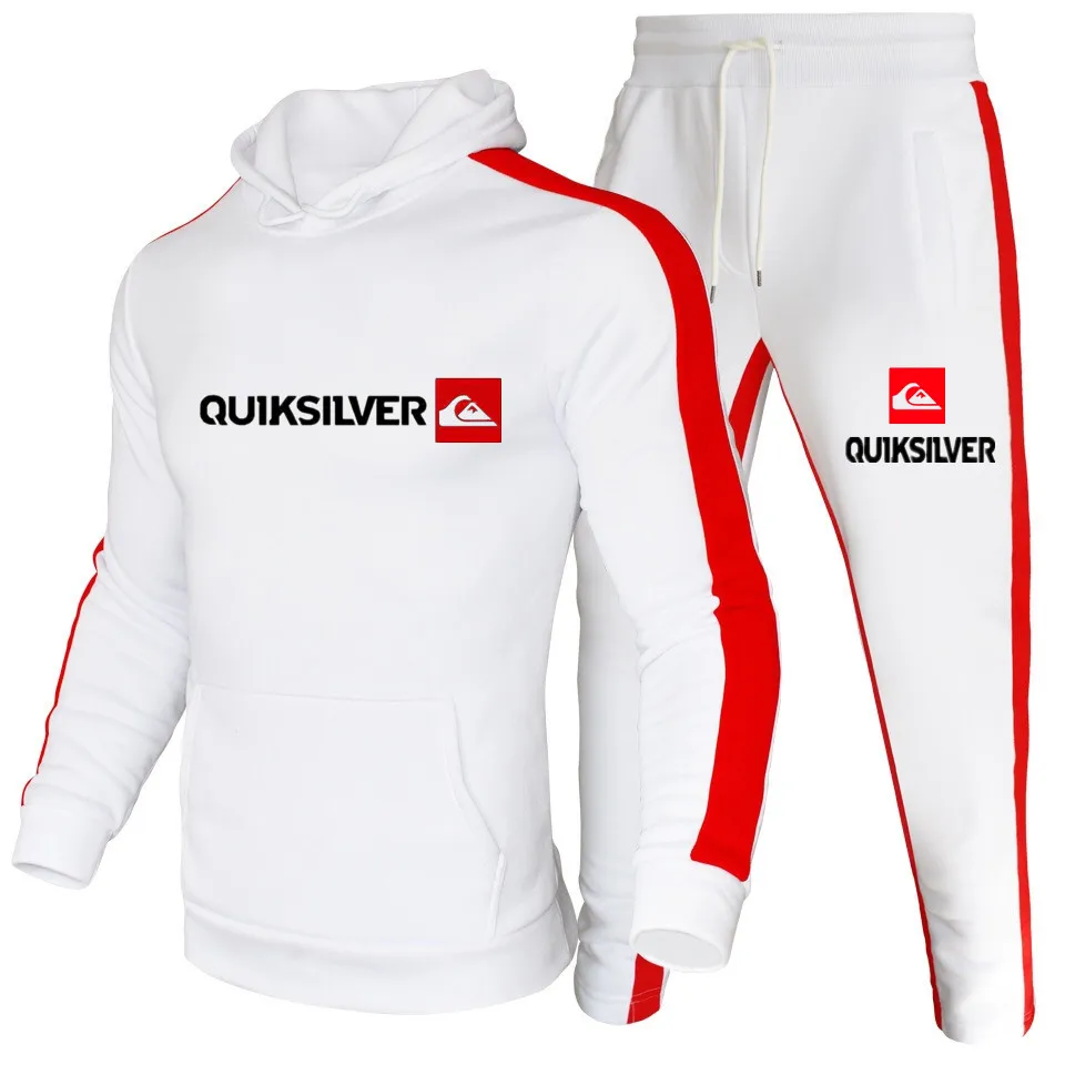 

2022 Men's Two-Piece Sports Suit Hooded Colorblock Sweatshirt + Sports Pants Casual Men's Suit