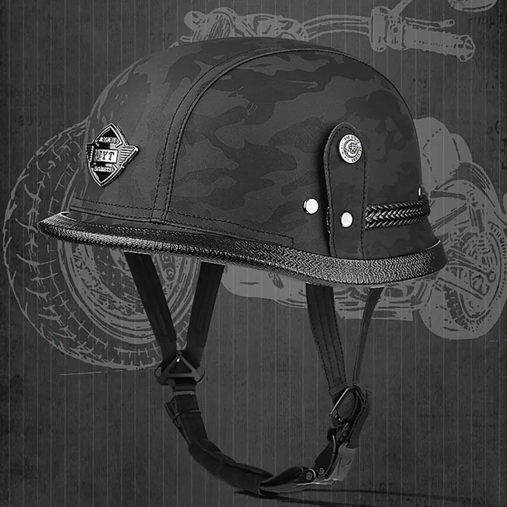 

Lightweight Retro Practical Reliable Men Helmet Accessories Motorcycle Helmet Simple Shape for Riding