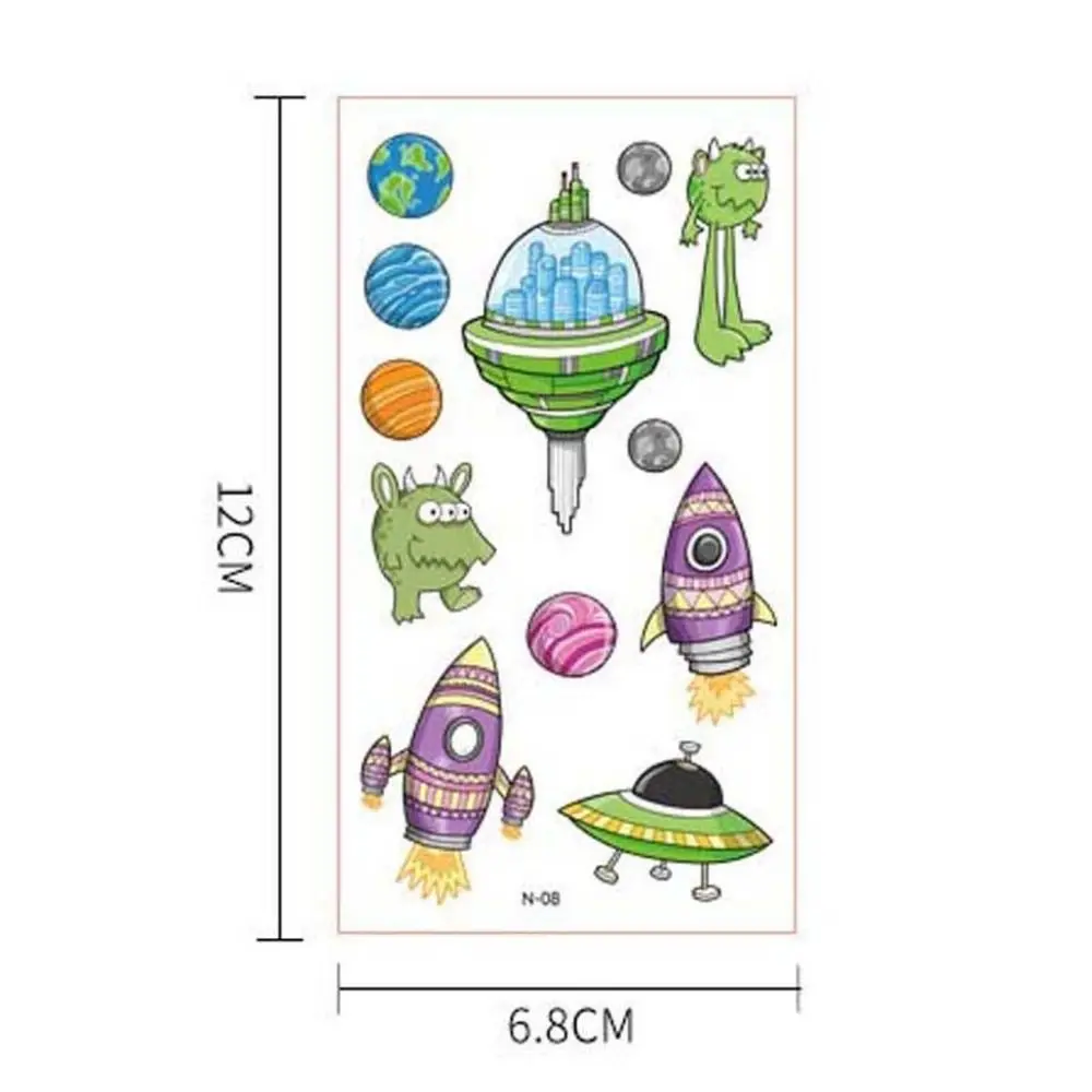 Автомобиль автомобиль космос боди-арт наклейка мультяшная Временная Детские