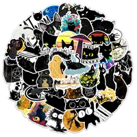 1050100pcs kawaii cartoon black cat stickers aesthetic diy scrapbook phone car laptop cool waterproof sticker for kids toys