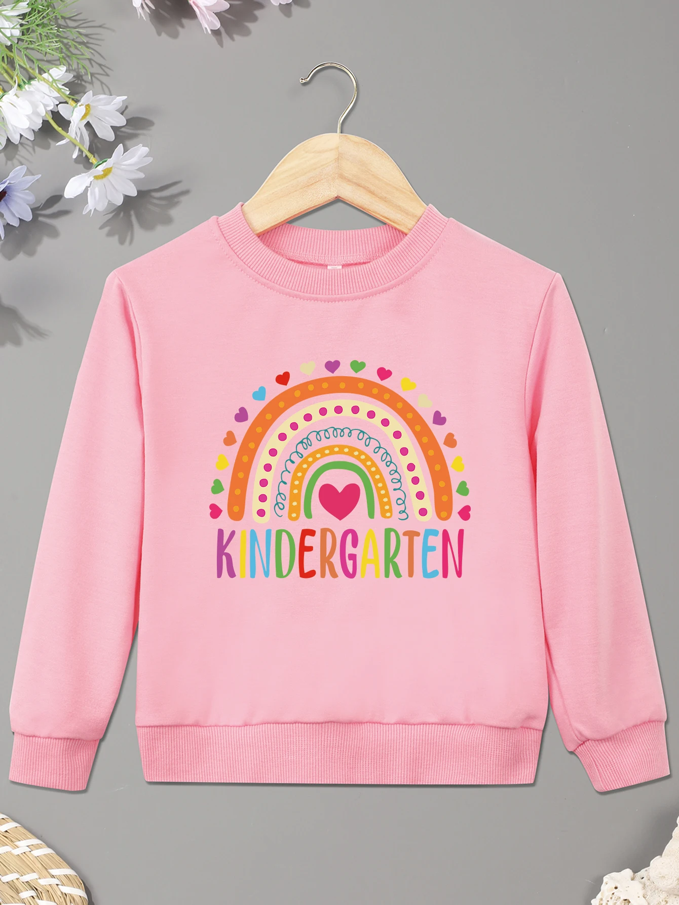 Модный пуловер с принтом KINDERGARTEN для маленьких девочек и мальчиков свитер малышей