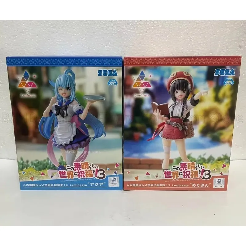 Фото Оригинальный SEGA Luminasta God's Blessing on This Wonderful World Season 3, Megumin Aqua, ПВХ, аниме-фигурки, игрушка, подарочная модель куклы №2