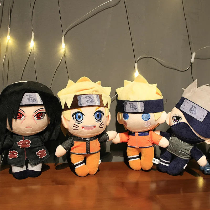 

Japan Anime Naruto Plush Doll Naruto Uchiha Itachi Kakashi Nine Tails Cartoon Plush Toy Boy Birthday Gift Home Decoration