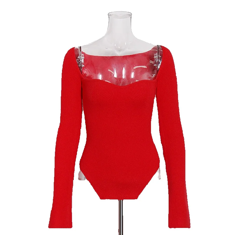 Женский трикотажный топ с открытыми плечами необычное облегающее трикотажное