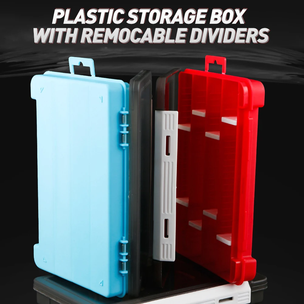 

Fishing Tackle Box 8 Removable Dividers Fishing Bait Lure Hook Accessories Storage Box Waterproof Plastic Storage Case Organizer