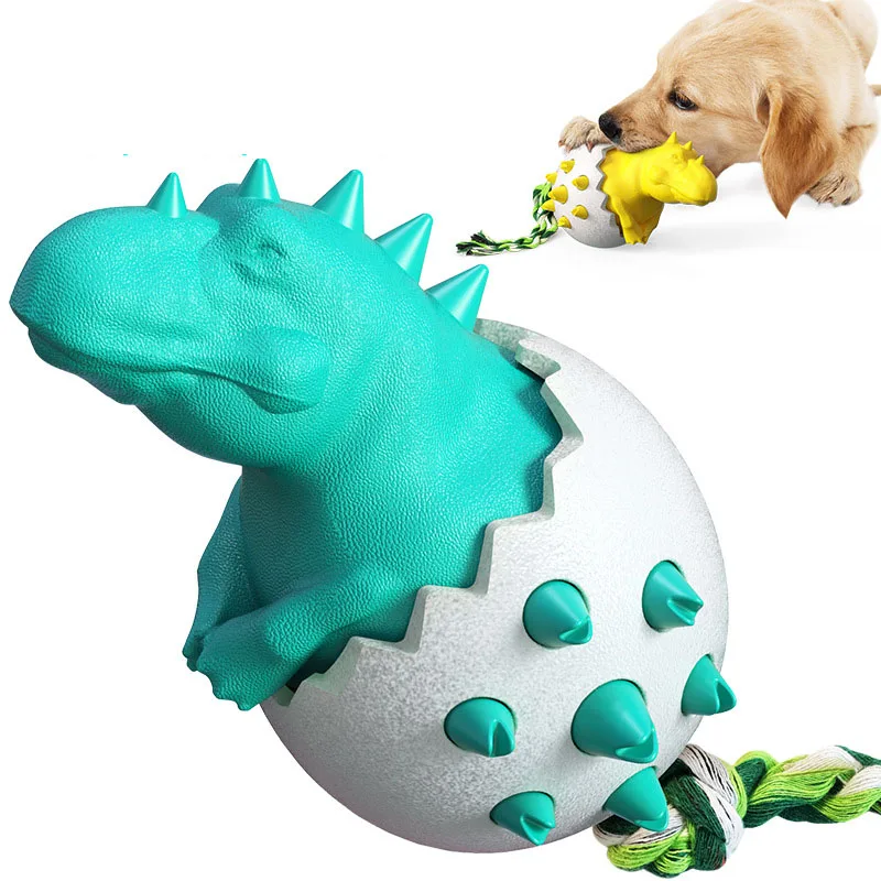 

Dog Toothbrush Molar Stick Pet Bite-Resistant Interactive Puzzle Cleaning Teeth Fun Boring Artifact Spherical Dinosaur Egg Toy