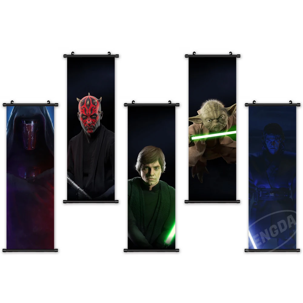 Звездные войны свиток подвесной мандалор ПВХ украшение для дома печать картина