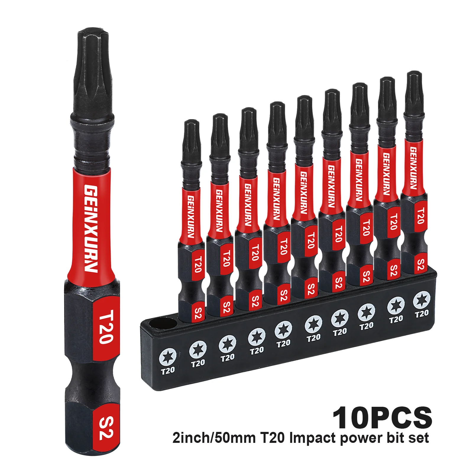 

Geinxurn 2-дюймовый ударный набор отверток Torx T20 из стали S2