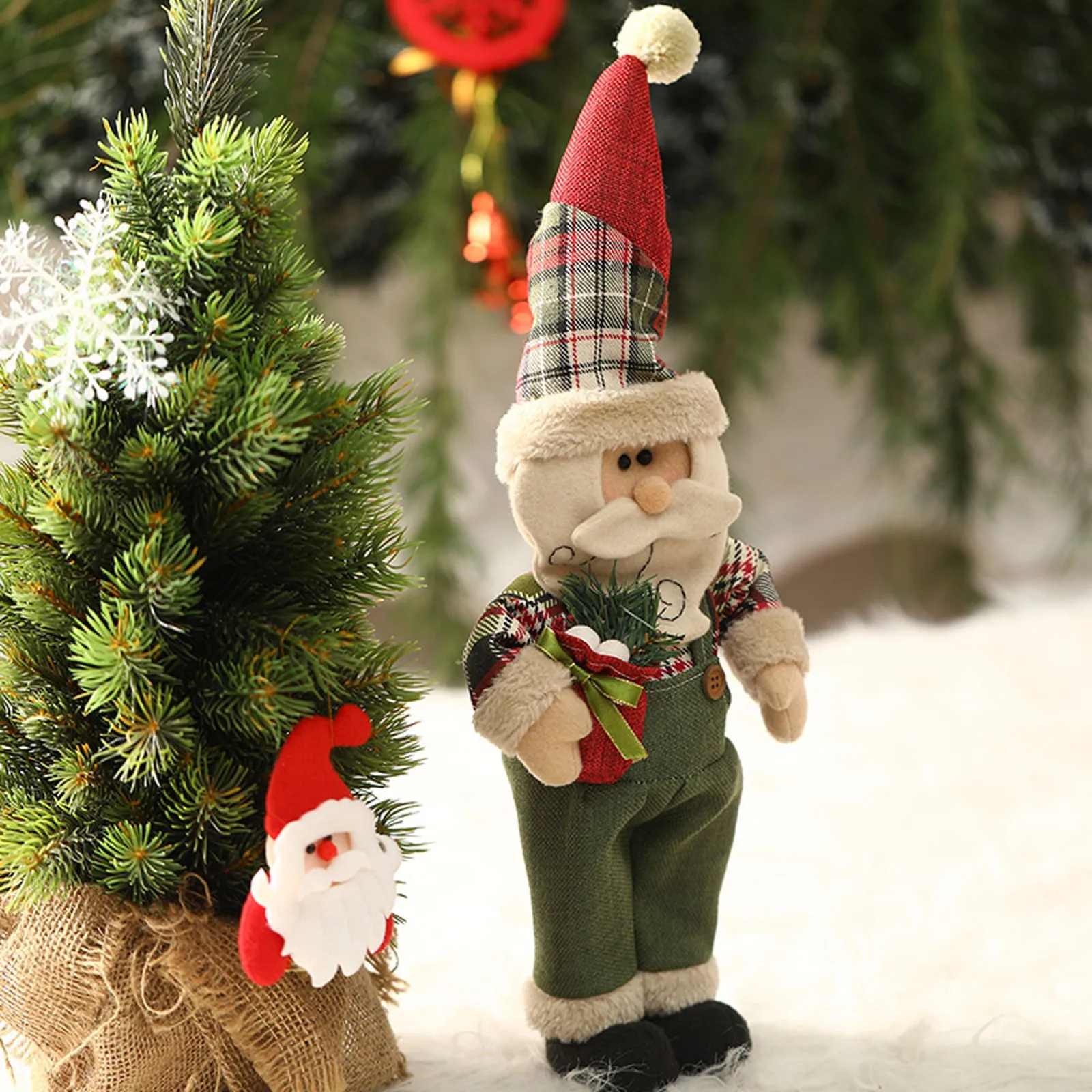 

Christmas Decoration Holiday Present Birthday For Home Handmade Santa Cloth Doll Home Decor