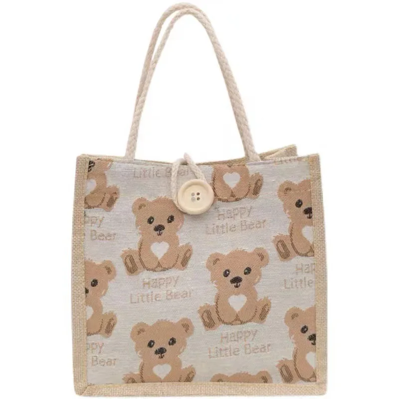 Новинка 2022 японская сумка для ланча Студенческая маленькая через плечо Льняная